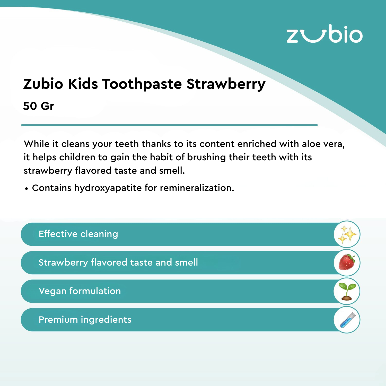 Zubio Kids Toothpaste Strawberry